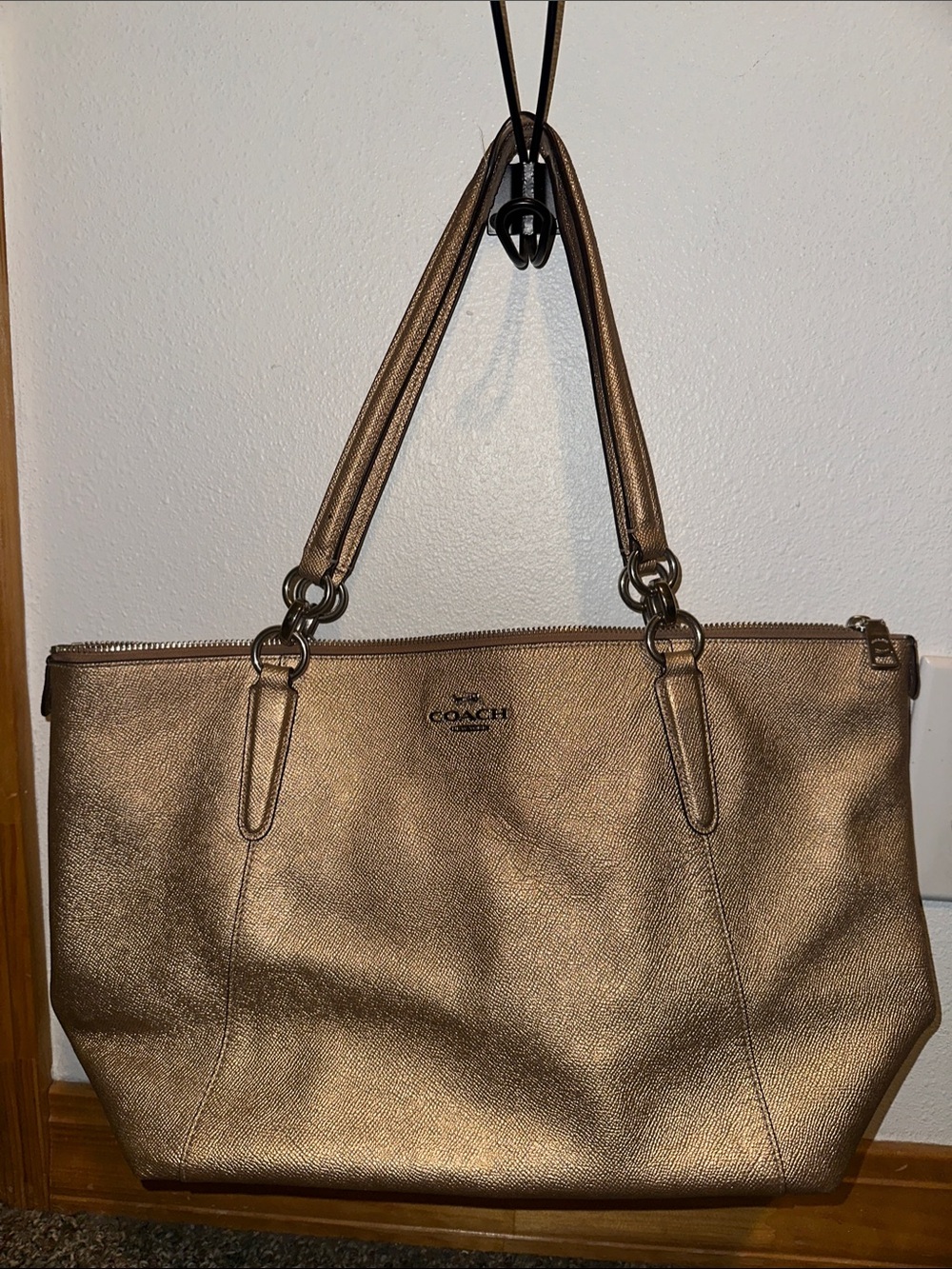 Coach Metallic Bronze Tote - Shimmery Bronze / Gold Shoulder Bag